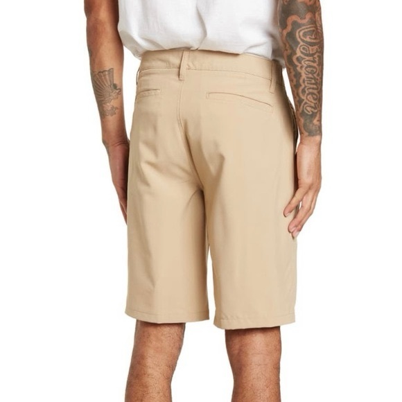 Men's Hurley Tan Shorts Size 28 Hybrid Quick Dry - Picture 2 of 7